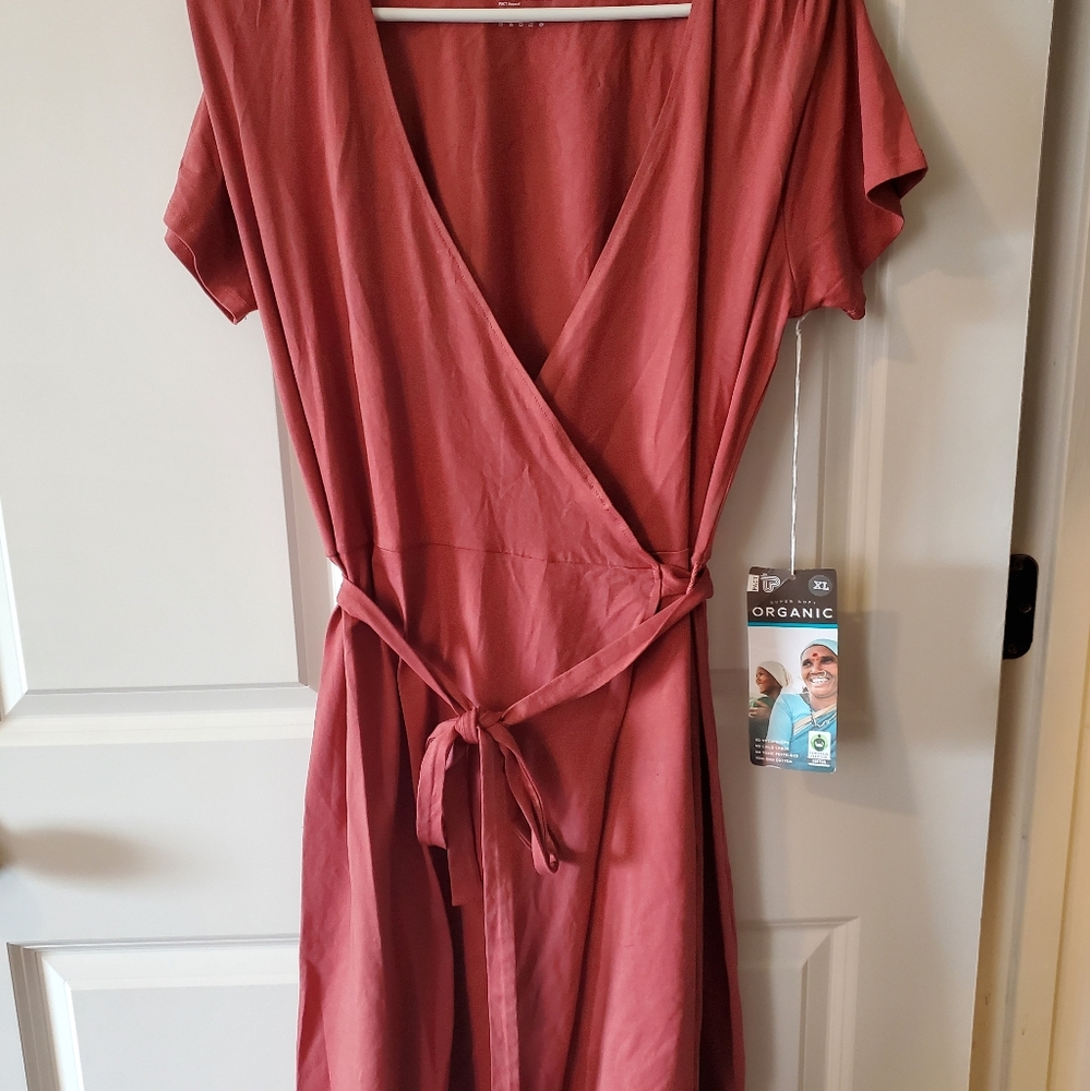 Pact Organic Wrap Dress - XL
